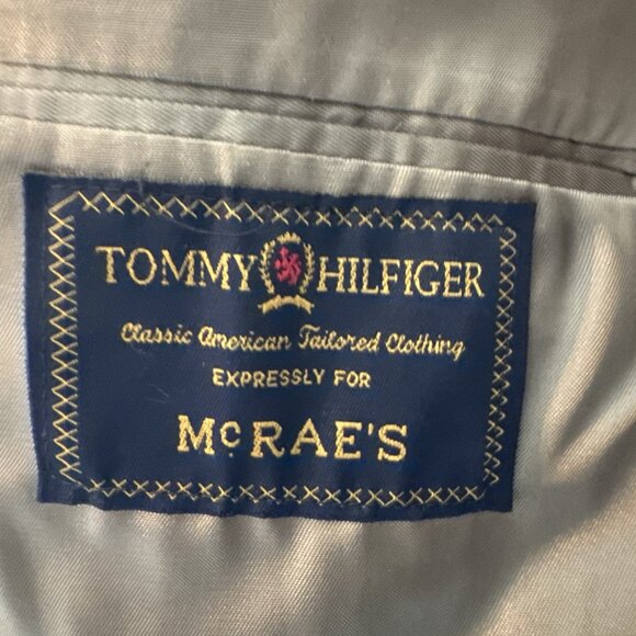 VTG Tommy Hilfiger Mcraes Blazer Mens Sports Coat Suit Jacket 46L Union Made USA - Picture 3 of 14